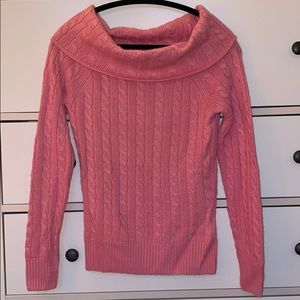 Lilly Pulitzer cowl neck cable knit sweater